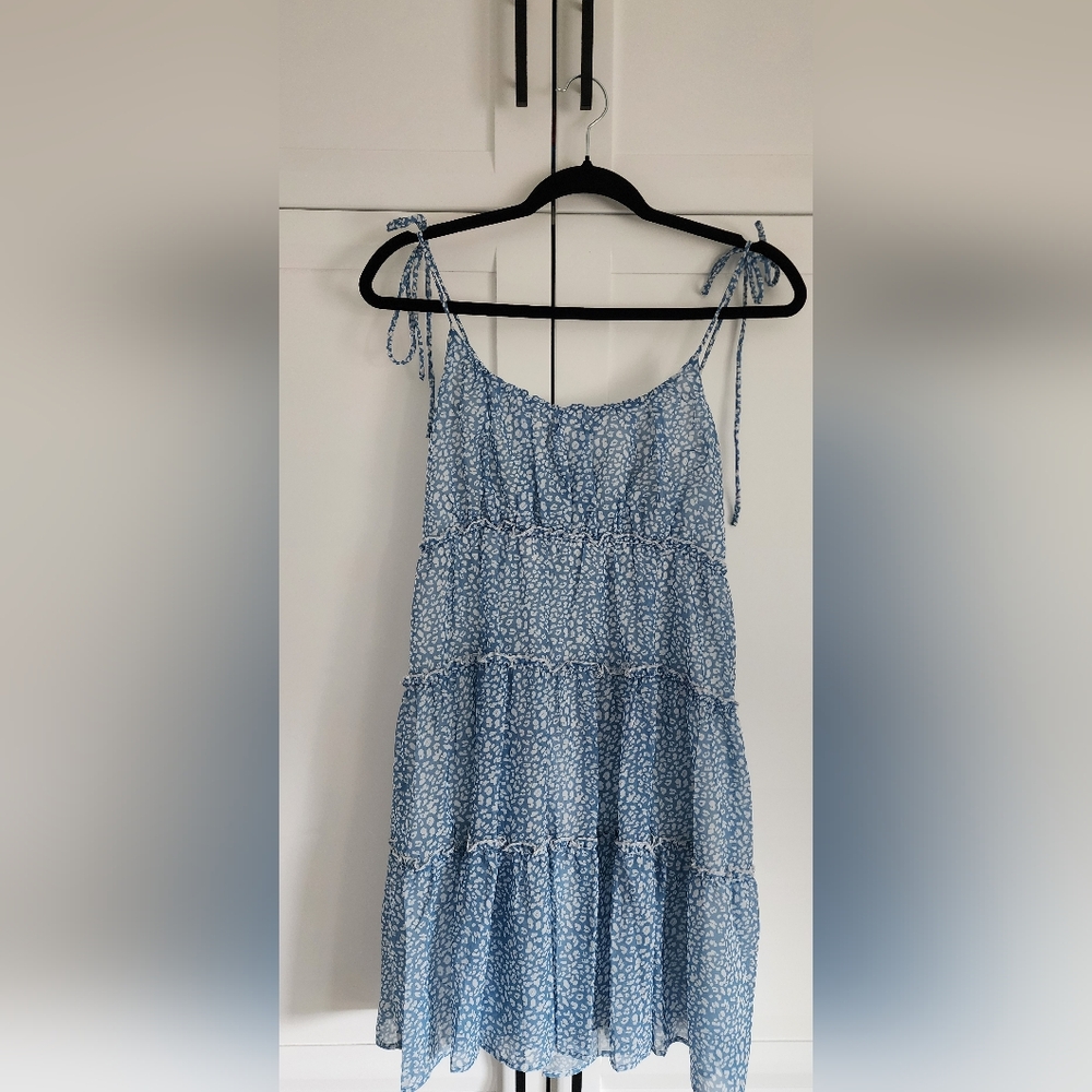 Blue and White Patterned Sundress